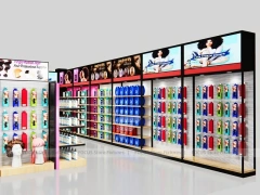 Black Framed Beauty Supply Corner Wall and Endcap System for Wig Shop