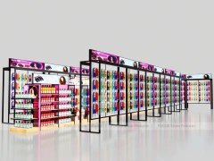Black Framed Side by Side Hair Extension Display Panels for Beauty Store