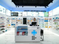 Clinical Skincare Shop with Pharmacy Consultation Counter for Beauty Store