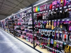 Compact Beauty Supply Checkout and Gondola Layout for Wig Shop