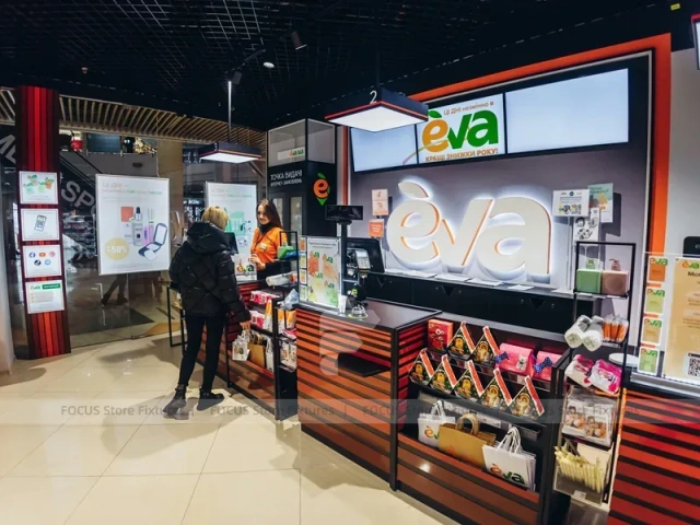 Cosmetic Demo Kiosk with Illuminated Mirrors and Display Towers for Beauty Store