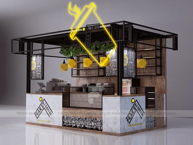 Black Lemon Tea Kiosk Booth