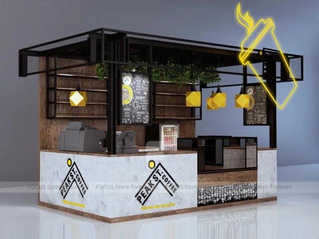 Black Lemon Tea Kiosk Booth