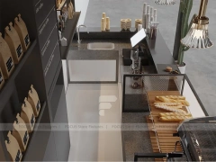Black Modern Coffee Kiosk Pavilion