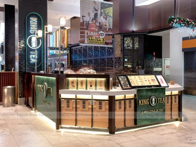 Black Tea Beverage Island Kiosk
