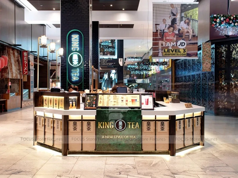 Black Tea Beverage Island Kiosk
