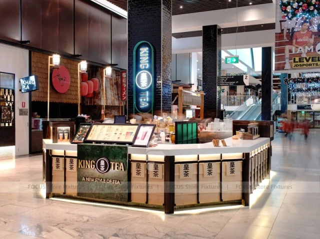 Black Tea Beverage Island Kiosk
