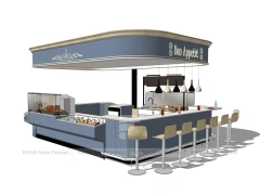 Blue Gray Beverage Bar Kiosk