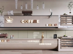 Blue Neon Milk Tea Front Counter
