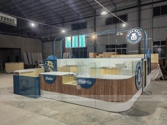 Black Geometric Ice Cream Cafe Counter Layout
