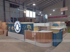 Black Geometric Ice Cream Cafe Counter Layout