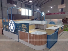 Black Geometric Ice Cream Cafe Counter Layout