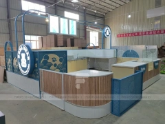 Black Geometric Ice Cream Cafe Counter Layout