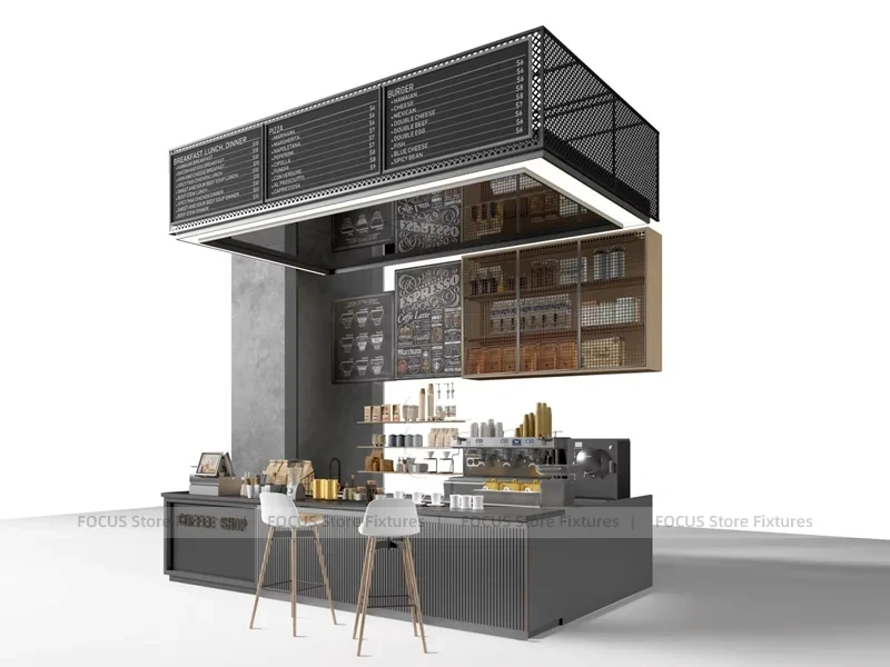 Circular Coffee Beverage Tree Kiosk