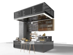 Circular Coffee Beverage Tree Kiosk