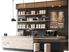 Circular Coffee Beverage Tree Kiosk
