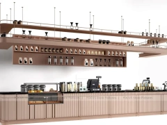 Circular Coffee Beverage Tree Kiosk