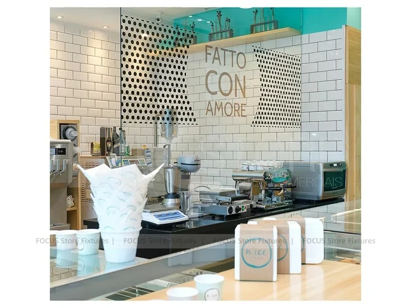 Gelato Juice Beverage Counter