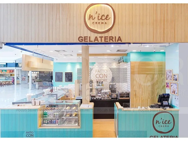 Gelato Juice Beverage Counter