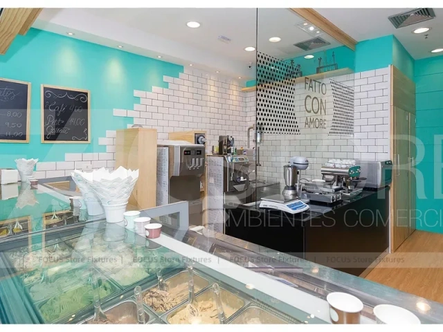 Gelato Juice Beverage Counter