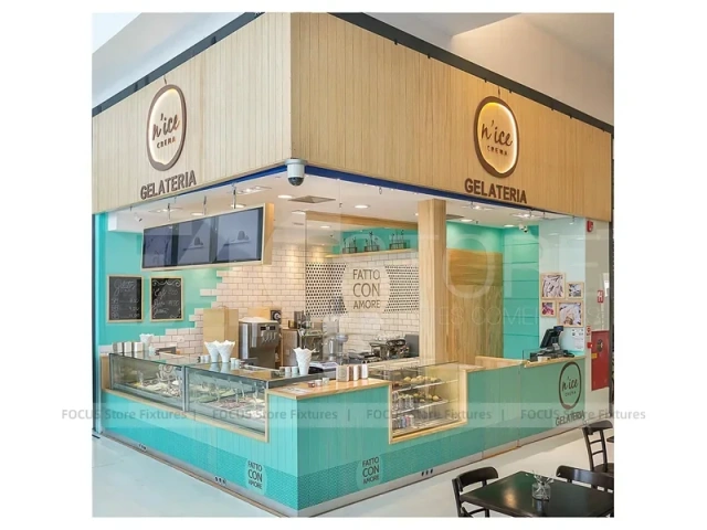 Gelato Juice Beverage Counter