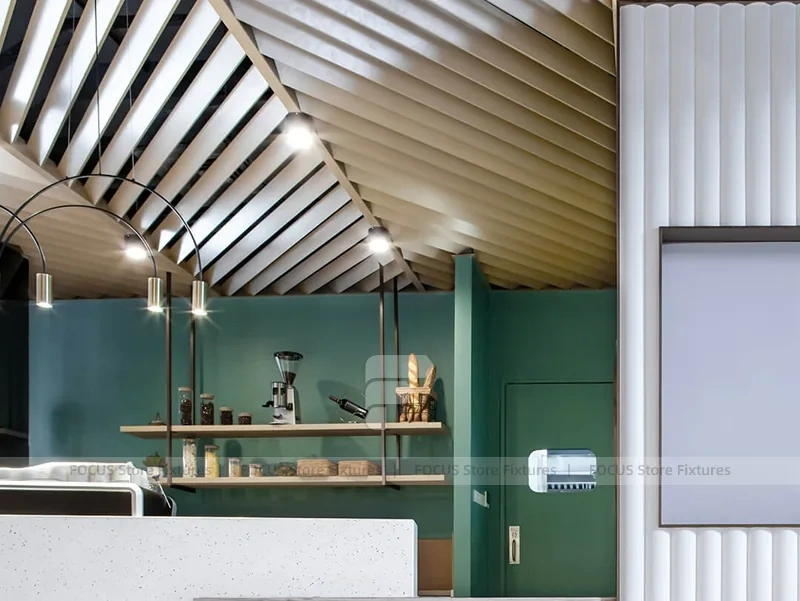Green Ceiling Beverage Coffee Counter