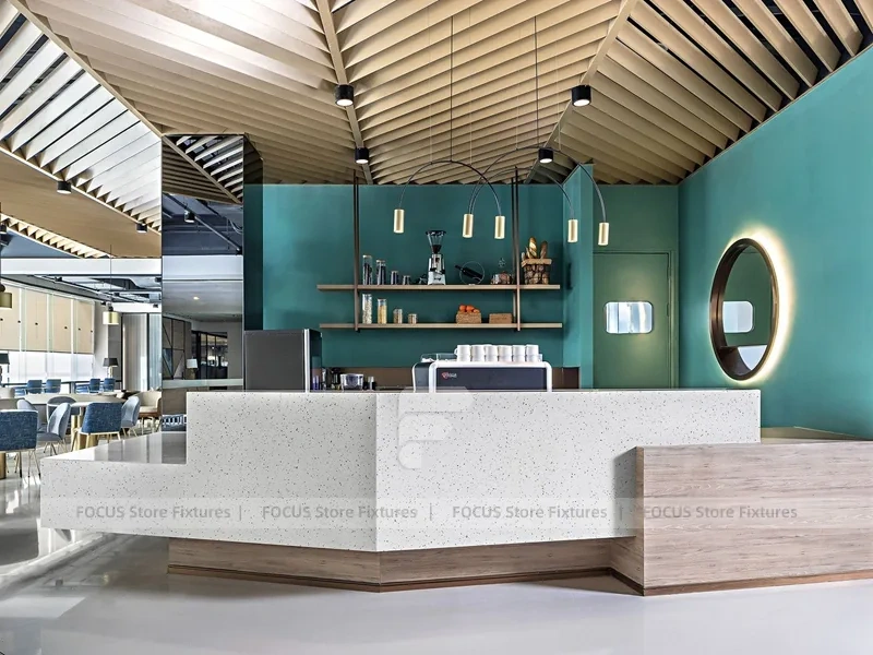 Green Ceiling Beverage Coffee Counter