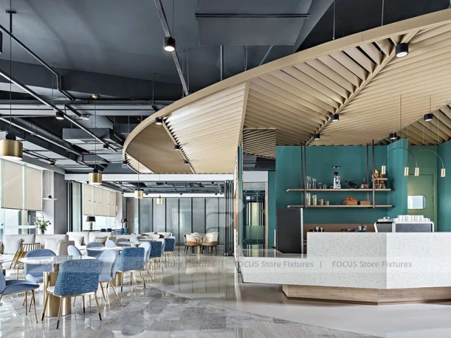 Green Ceiling Beverage Coffee Counter