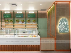Green Minimal Tea Beverage Counter