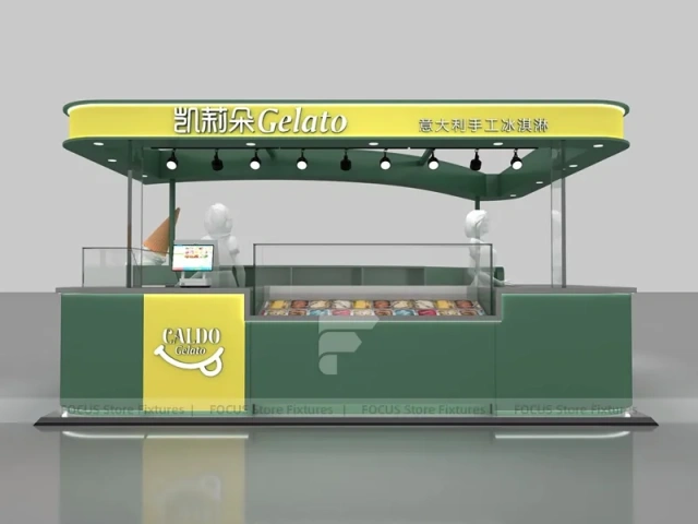 Green Yellow Beverage Juice Kiosk