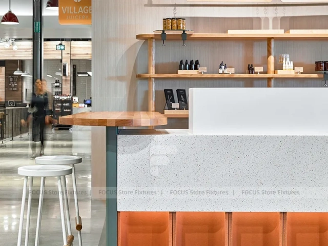 Minimal White Coffee Beverage Counter