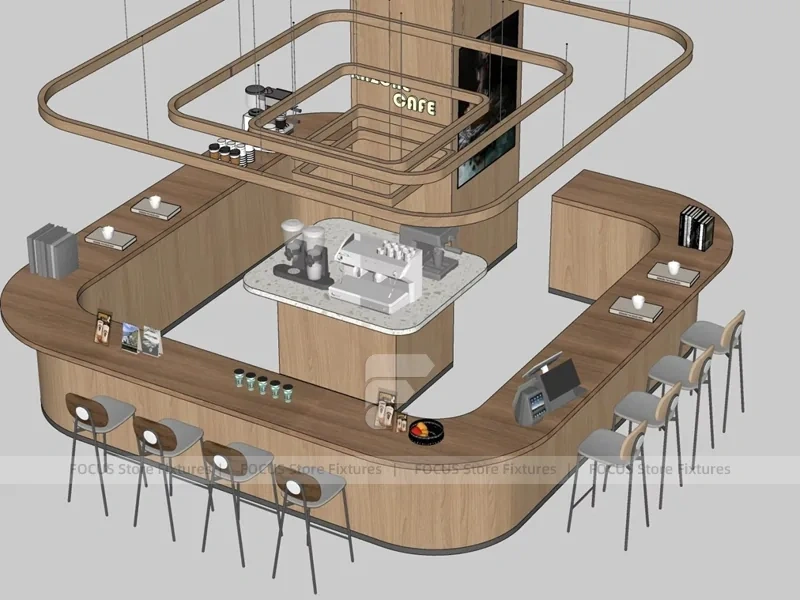 Open Plan Coffee Shop Store Layout