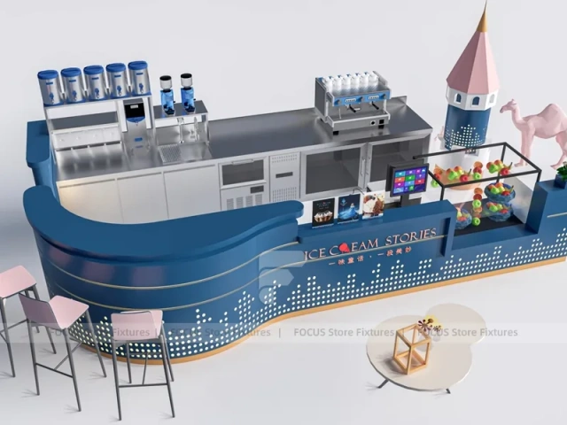 Open Plan Coffee Shop Store Layout