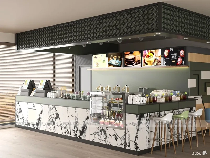 Open Plan Coffee Shop Store Layout