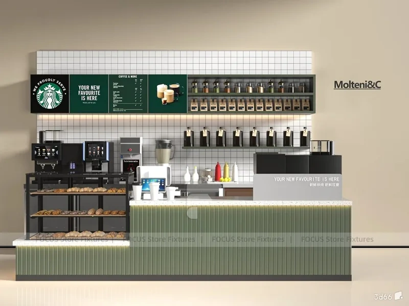 Open Plan Coffee Shop Store Layout