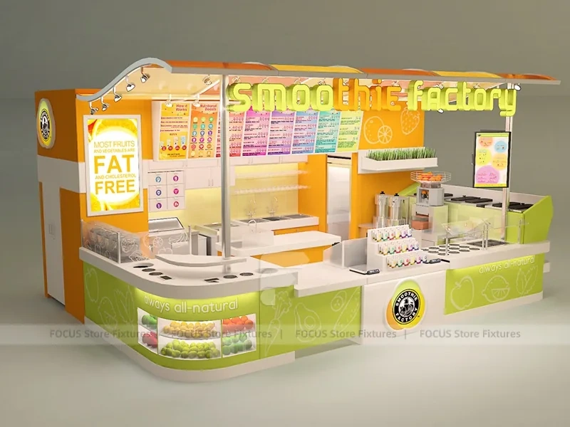 Orange Milk Tea Fast Food Booth