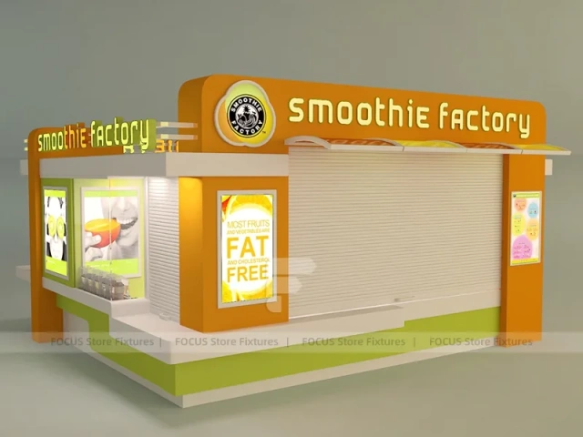 Orange Milk Tea Fast Food Booth