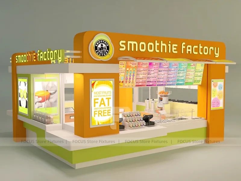 Orange Milk Tea Fast Food Booth