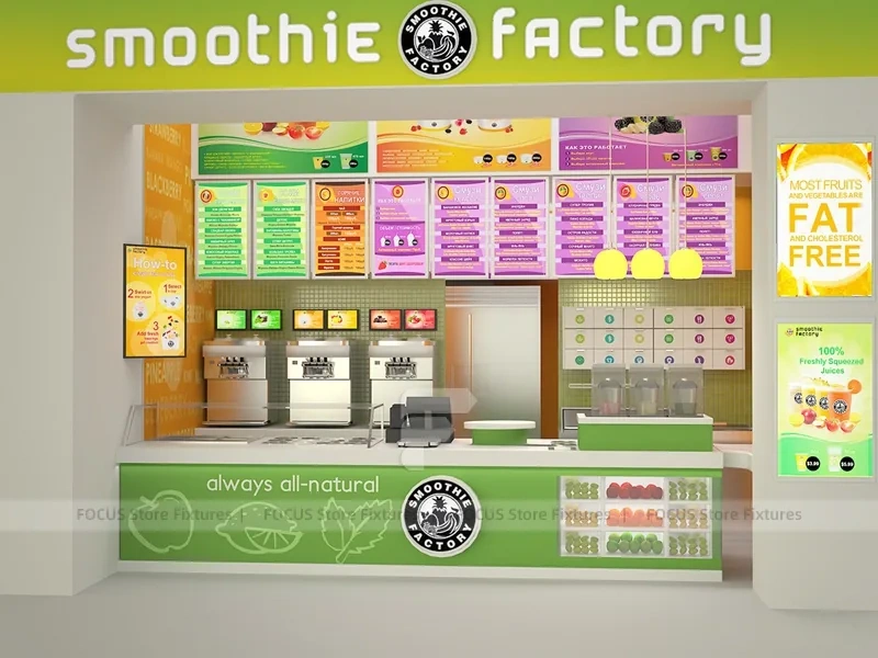 Orange Milk Tea Fast Food Booth