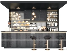 Orange Milk Tea Mall Storefront Kiosk