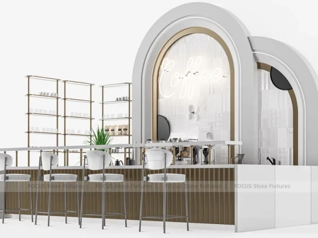 Orange Milk Tea Mall Storefront Kiosk