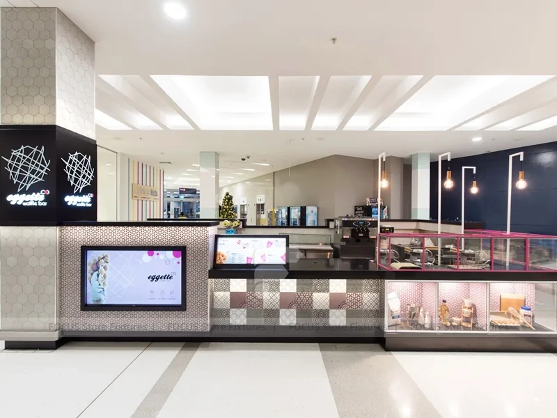 Pink Dessert Beverage Showcase Kiosk