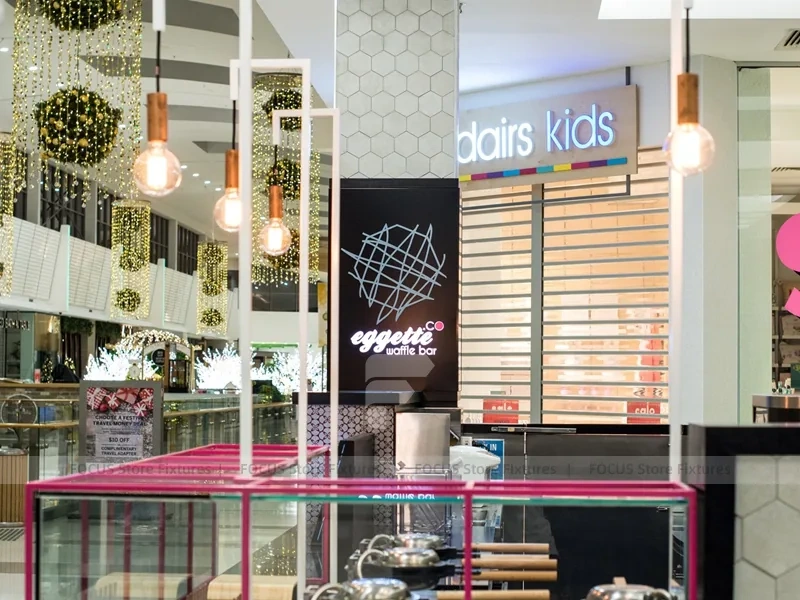 Pink Dessert Beverage Showcase Kiosk