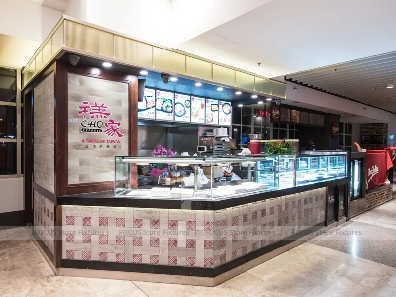 Pink Dessert Beverage Showcase Kiosk