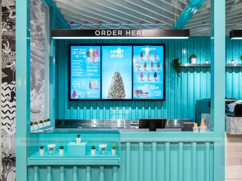 Turquoise Bubble Tea Order Counter