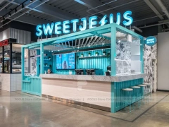 Turquoise Bubble Tea Order Counter
