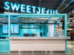 Turquoise Bubble Tea Order Counter