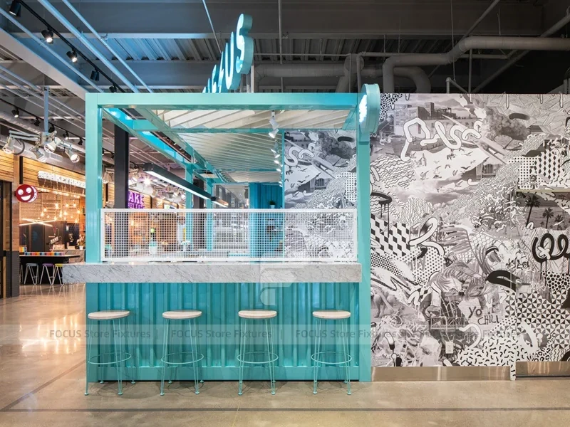 Turquoise Bubble Tea Order Counter