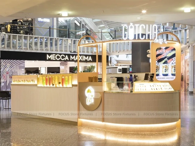 White Coffee Dessert Mall Counter