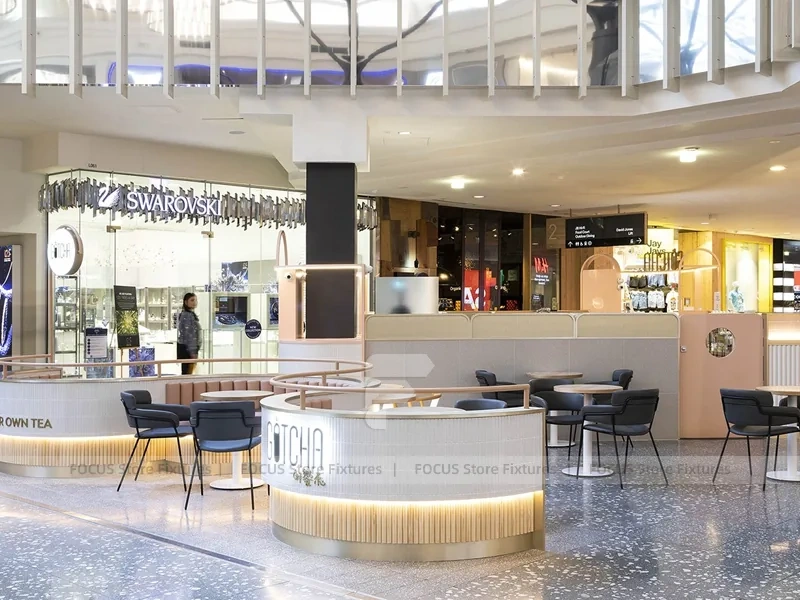 White Coffee Dessert Mall Counter